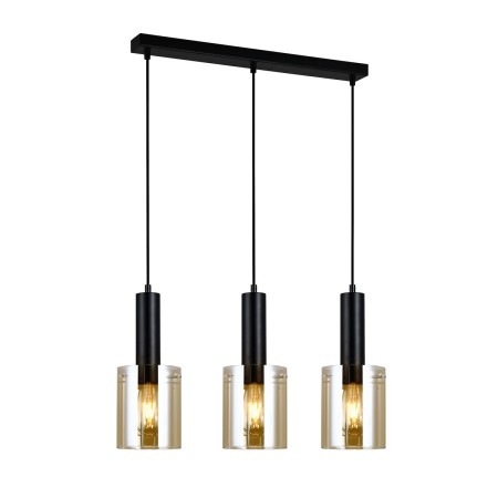 Nowoczesna lampa wisząca ITALUX PND-5581-3-BK+AMB