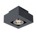 Nowoczesna lampa natynkowa ITALUX IT8002S1-BK/AL
