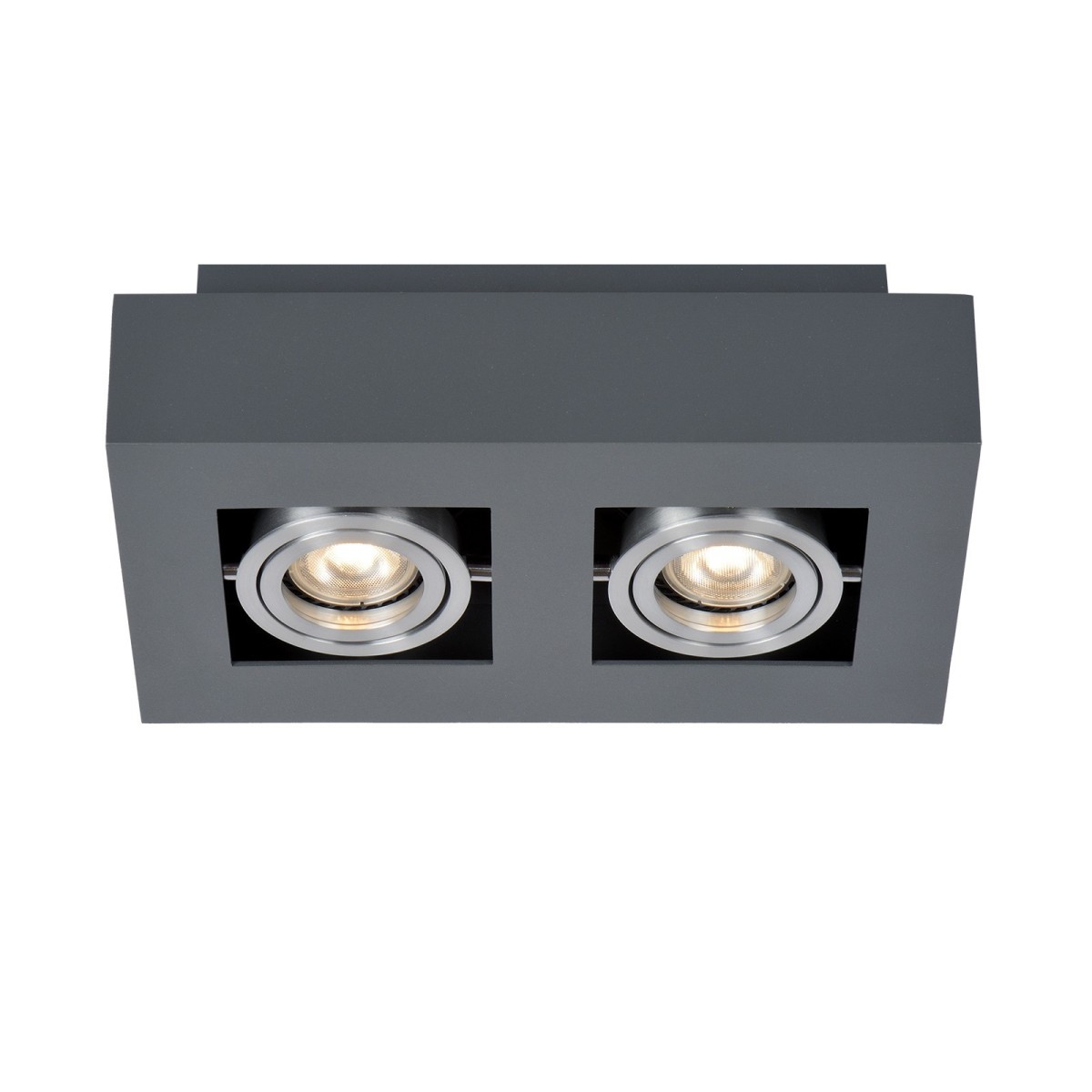 Nowoczesna lampa natynkowa ITALUX IT8002S2-BK/AL
