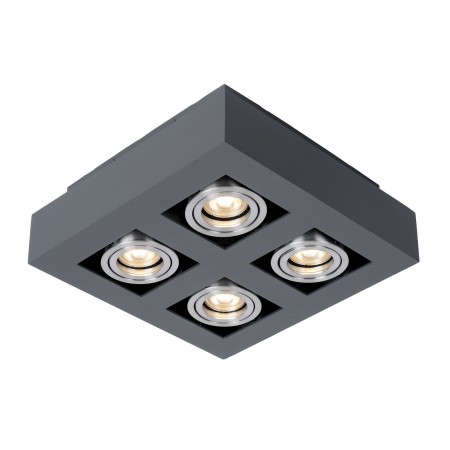 Nowoczesna lampa natynkowa ITALUX IT8002S4-BK/AL