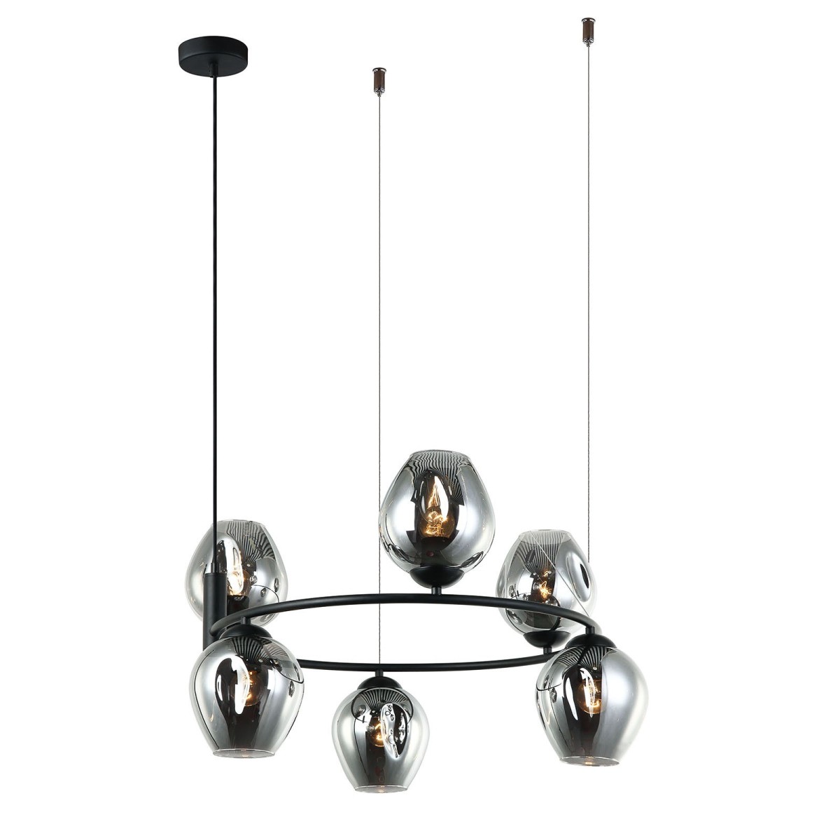 ITALUX Roxane MDM-4045-6 BK+SG - Nowoczesna lampa z kategorii - Wiszące