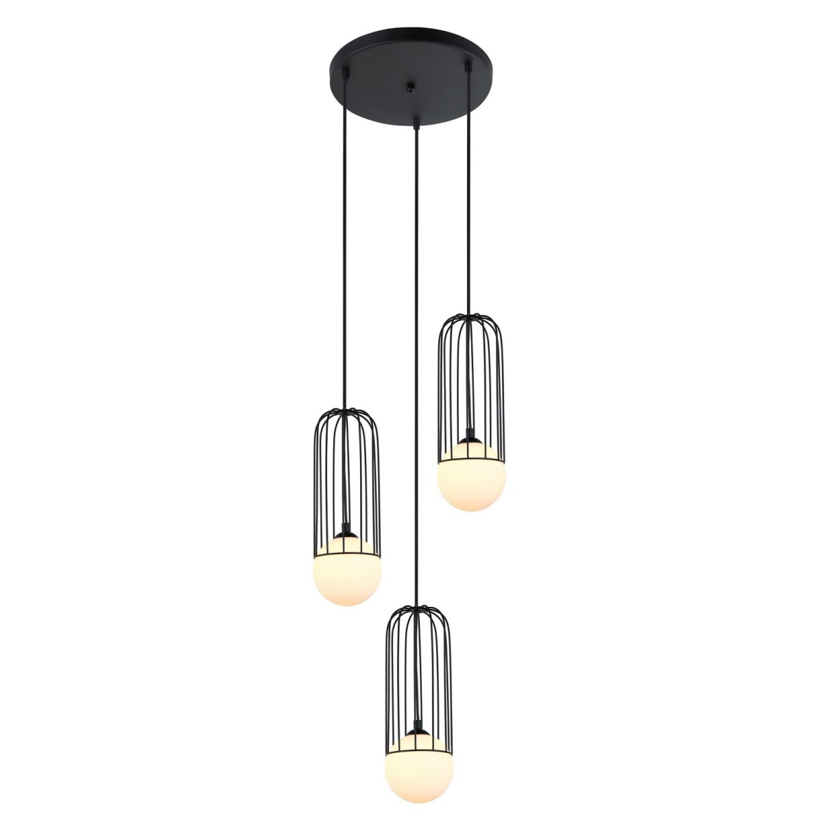 ITALUX Simon MDM-3938/3 BK - Nowoczesna lampa z kategorii - Wiszące