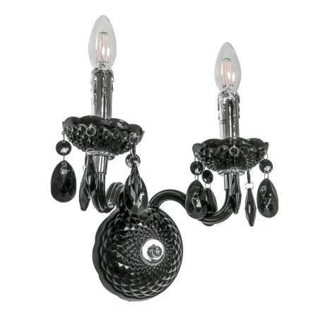 Z kryształową lampą Kinkiet ITALUX A.90690/2BL