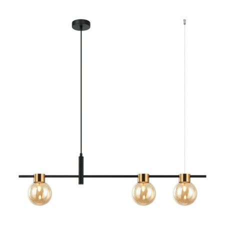 Nowoczesna lampa wisząca ITALUX PND-5225-3-BK-AMB