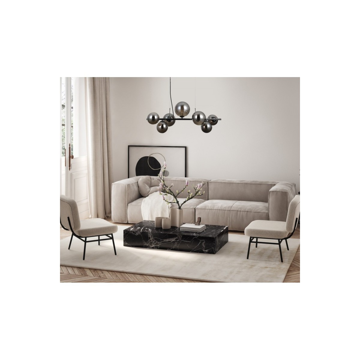 Nowoczesna lampa wisząca ITALUX PND-406007-7A-BCR