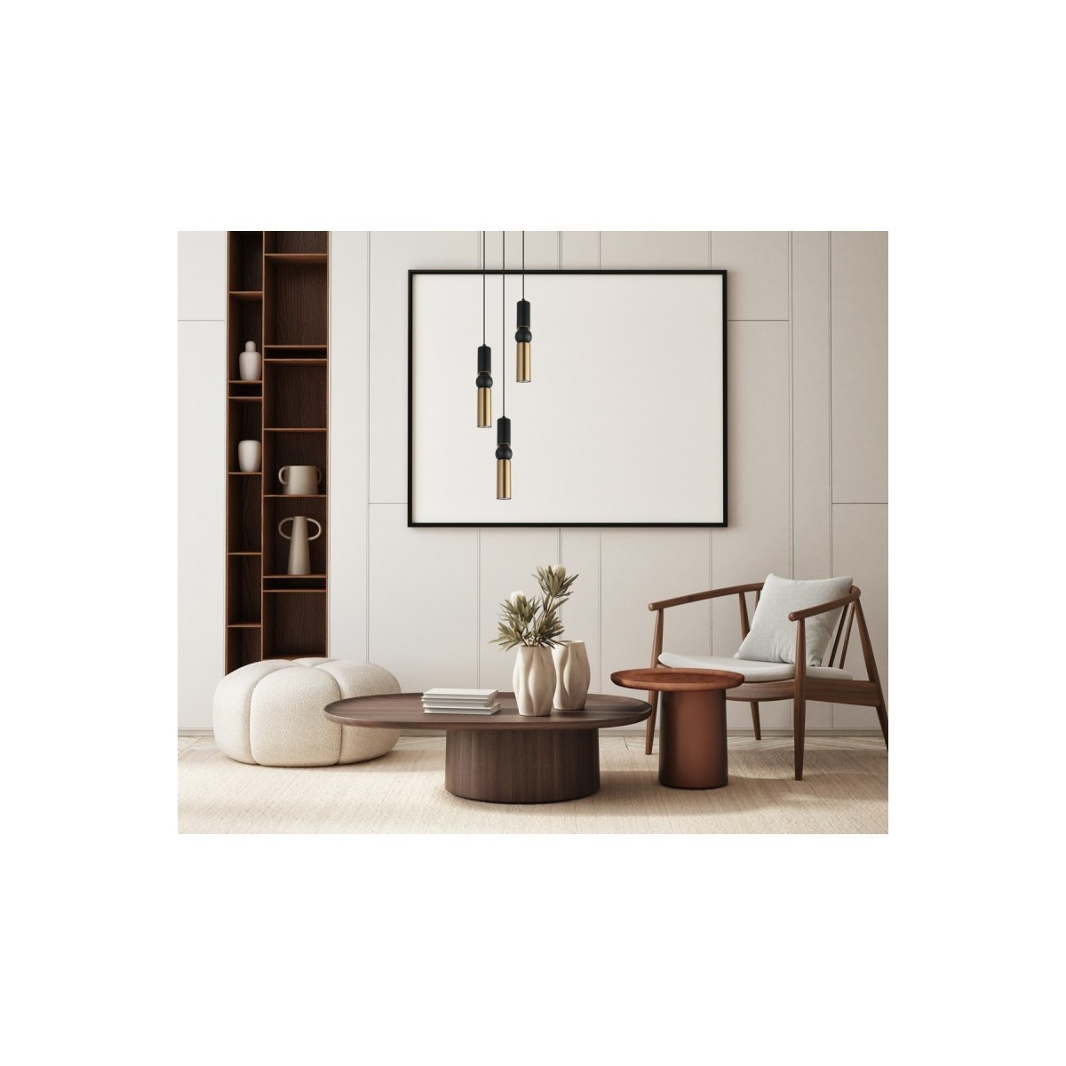 Nowoczesna lampa wisząca ITALUX PND-14290-3-BK-BRO