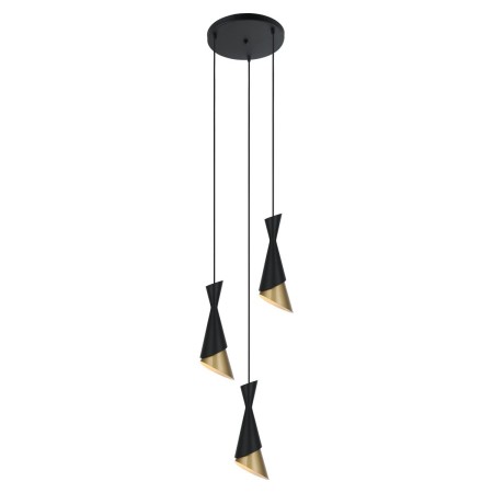 ITALUX Malia PND-85949-3 BK+GD - Nowoczesna lampa z kategorii - Wiszące