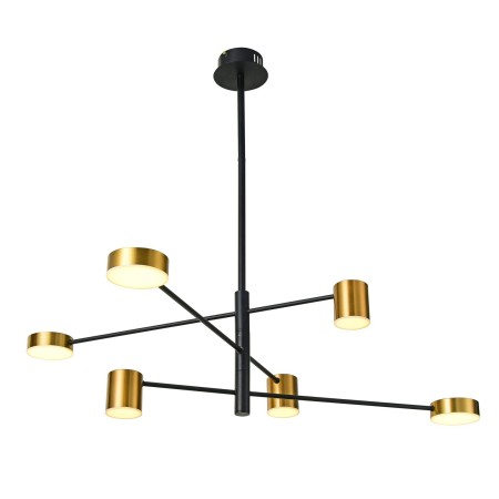Nowoczesna lampa wisząca ITALUX PND-16374-6-BK-GD-3K