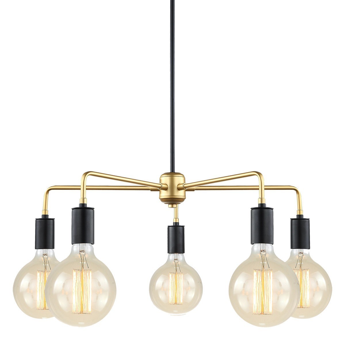 ITALUX Malene MDM3386/5 BK+GD - Nowoczesna lampa z kategorii - Wiszące