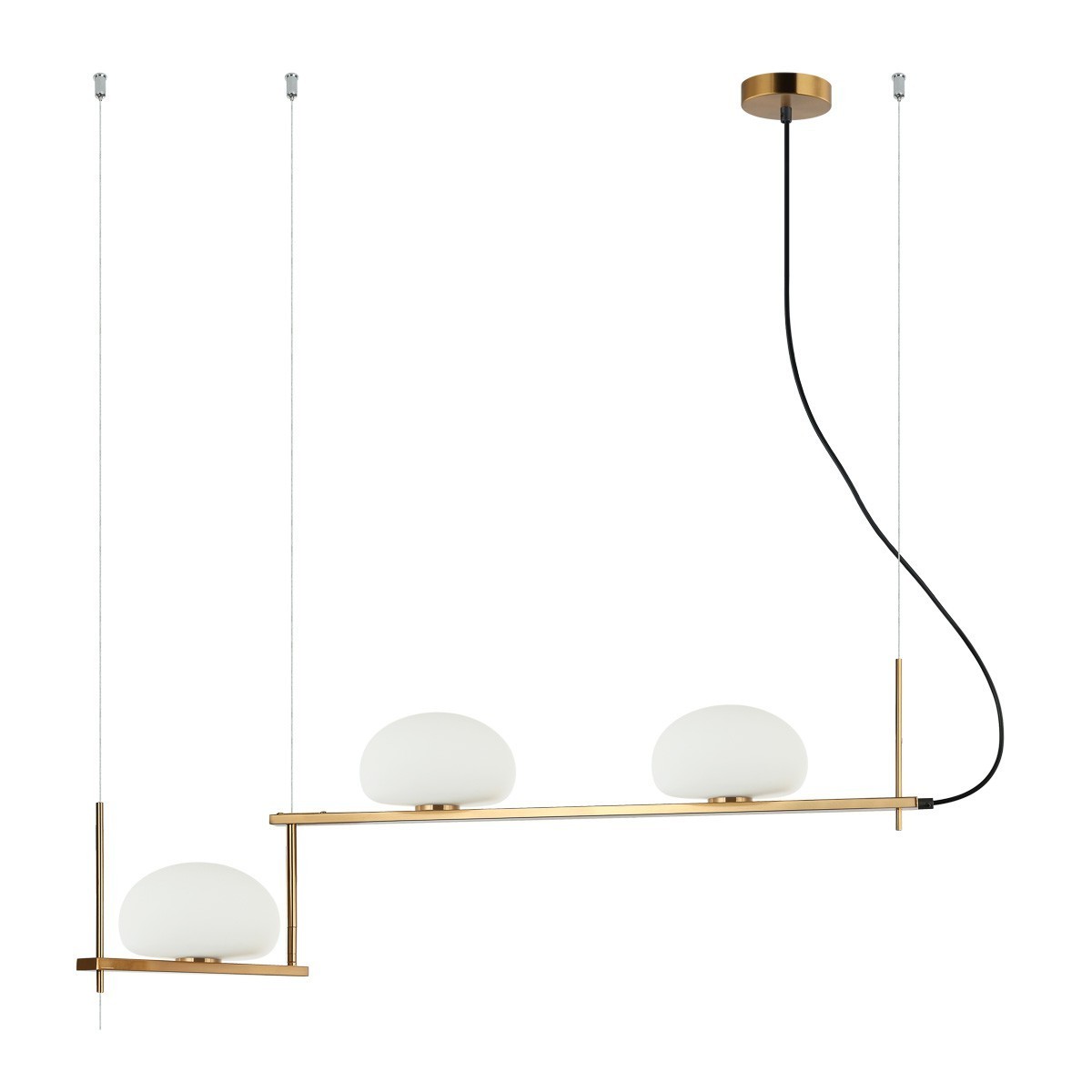 Nowoczesna lampa wisząca ITALUX PND-357783-BRO+W