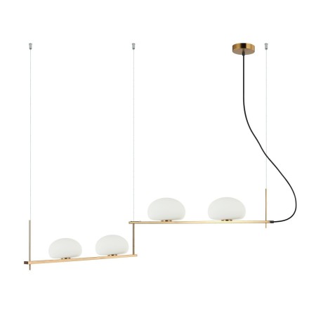 Nowoczesna lampa wisząca ITALUX PND-357784-BRO+W