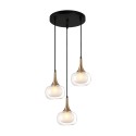Nowoczesna lampa wisząca ITALUX PND-99709-3A-BRO-CL