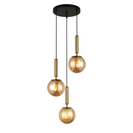 ITALUX Ravena PND-2324-3A BRO+AMB - Nowoczesna lampa z kategorii - Wiszące