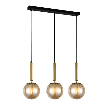 ITALUX Ravena PND-2324-3L BRO+AMB - Nowoczesna lampa z kategorii - Wiszące
