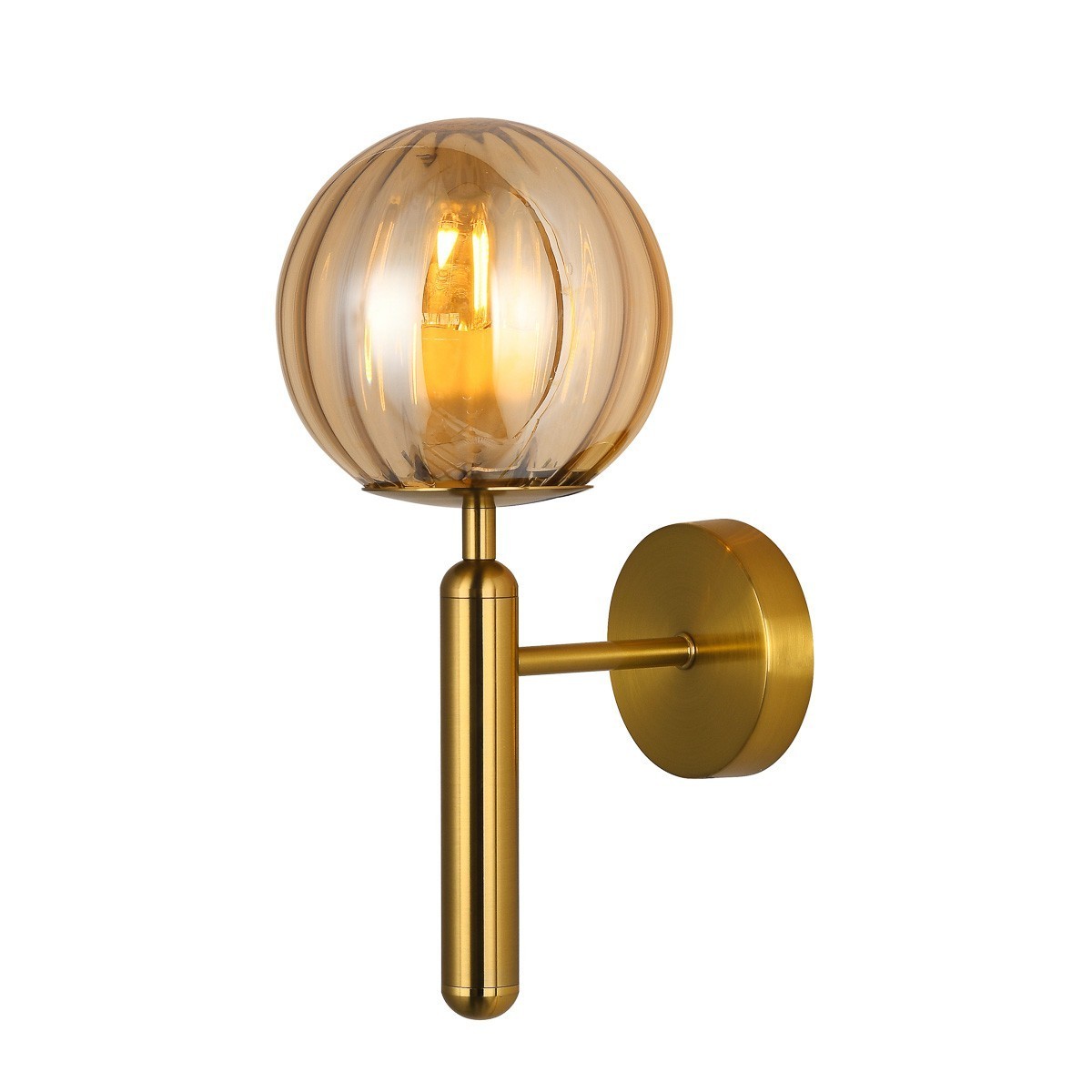 ITALUX Ravena WL-2324-1 BRO+AMB - Nowoczesna lampa z kategorii - Kinkiety