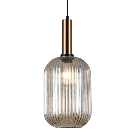 Nowoczesna lampa wisząca ITALUX PND-5588-1L-BRO+AMB