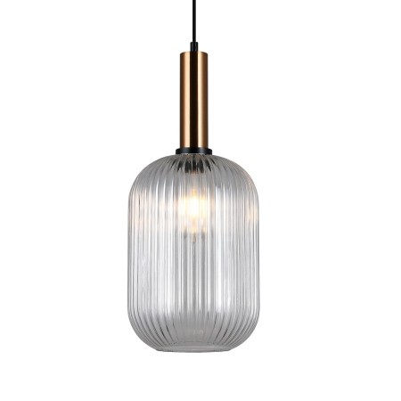 Nowoczesna lampa wisząca ITALUX PND-5588-1L-BRO+CL