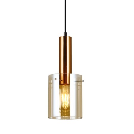 Nowoczesna lampa wisząca ITALUX PND-5581-1-BRO+AMB