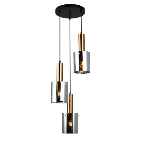 Nowoczesna lampa wisząca ITALUX PND-5581-3A-BRO+SG