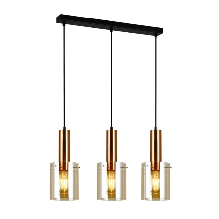 Nowoczesna lampa wisząca ITALUX PND-5581-3-BRO+AMB