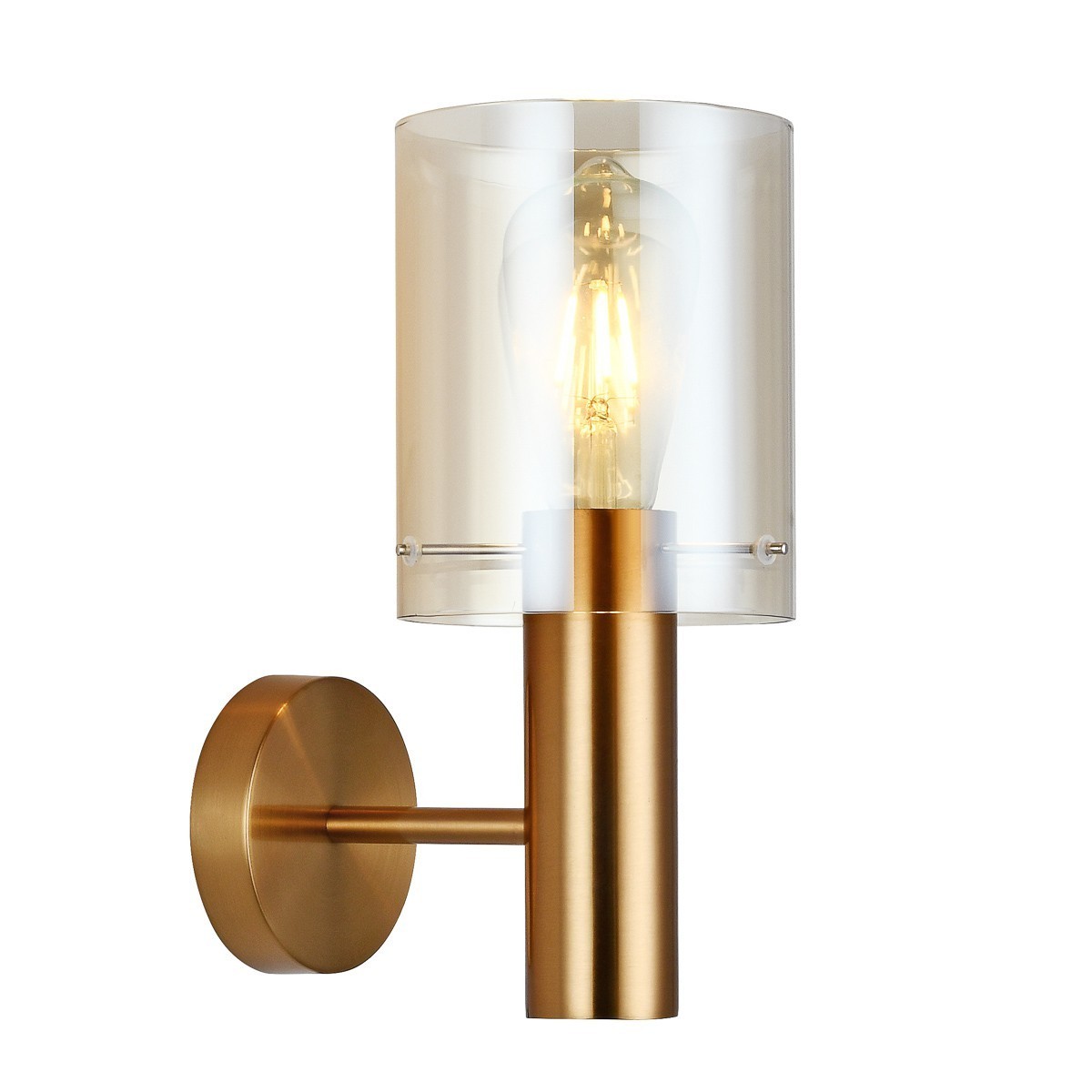 Lampa nowoczesna Kinkiet ITALUX WL-5581-1A-BRO+AMB