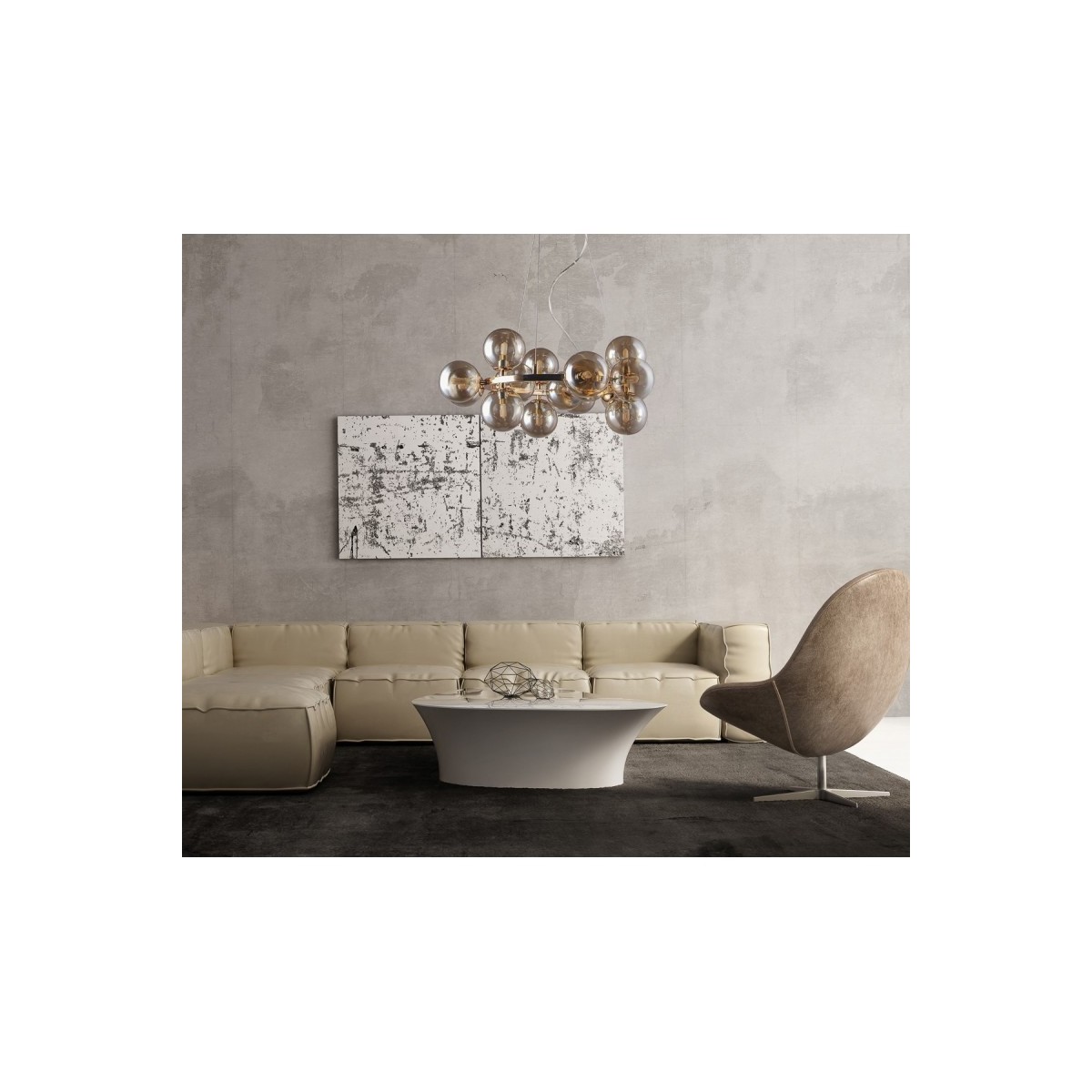 ITALUX Marbelio PND-6161-15 GO+CO - Nowoczesna lampa z kategorii - Wiszące