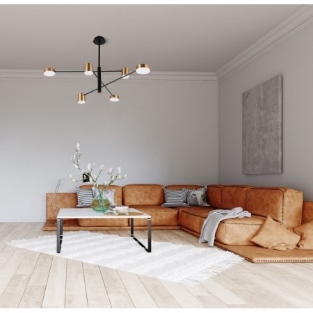 Nowoczesna lampa wisząca ITALUX PND-16374-6-BK-GD-4K