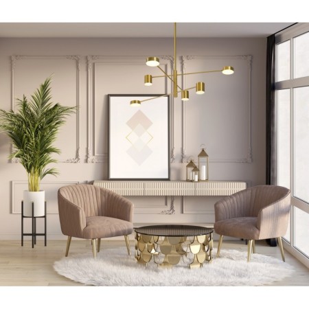 Nowoczesna lampa wisząca ITALUX PND-16374-6-COP-GD-3K