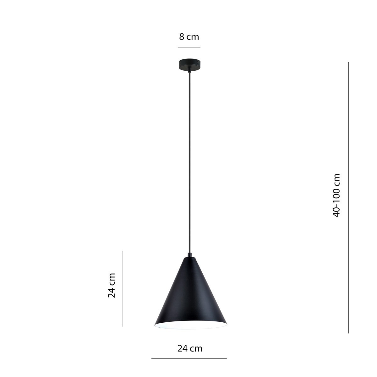 Lampa wisząca REBEL 1 BLACK/WHITE