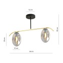 Lampa sufitowa FINES 2 BL GRAFIT