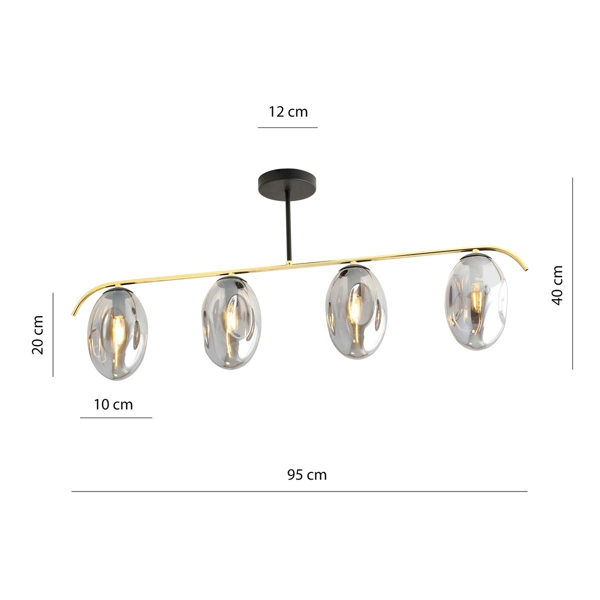 Lampa sufitowa FINES 4 BL GRAFIT