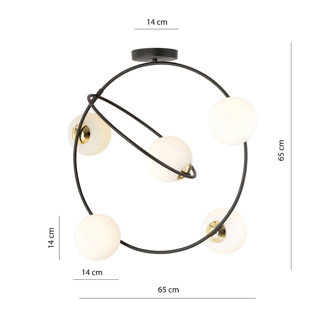 Żyrandol STARDOM 5 BL OPAL