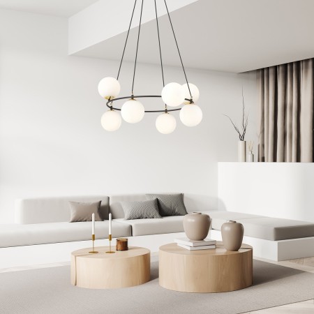 Lampa wisząca AZURA 8 BL OPAL