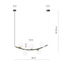 Lampa wisząca RITZ 5 BL OPAL