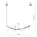 Lampa wisząca RITZ 7 BL OPAL