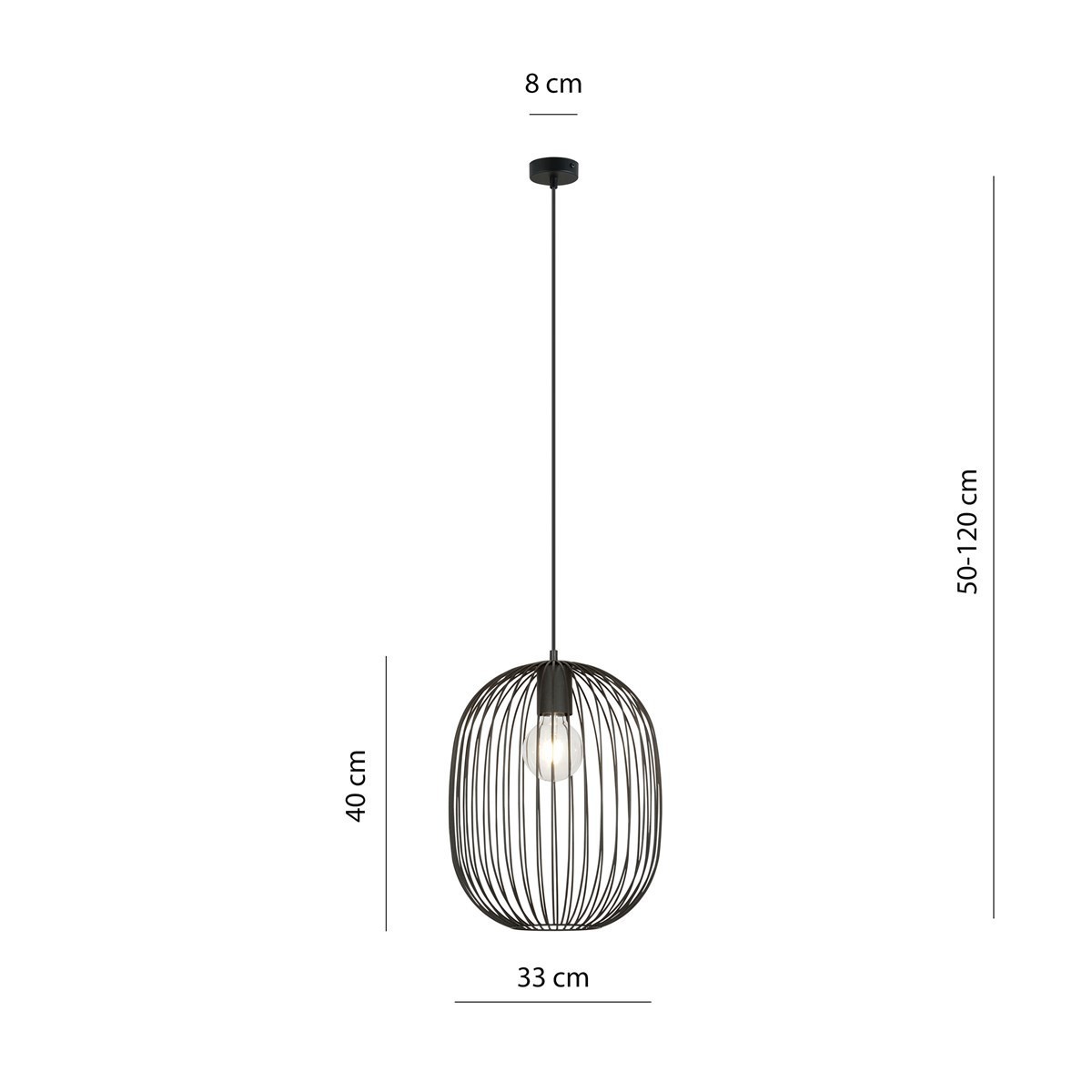 Lampa wisząca ONYX 1 BL