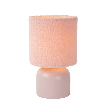 Lucide 10516/01/66 WOOLLY - Lampa stołowa - 16 cm - 1xE14 - Różowa