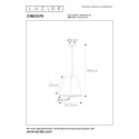 Lucide 30495/03/30 GREGORY - Lampa wisząca - 34.3 cm - 3xE27 - Czarny