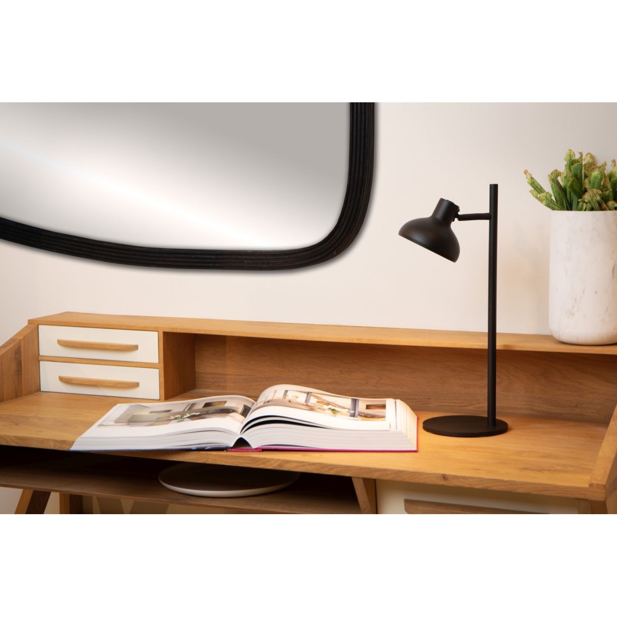 Lucide 30597/01/30 SENSAS - Lampa biurkowa - 18 cm - 1xGU10 (ES111) - Czarna
