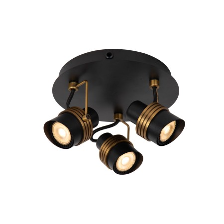 Lucide 34944/13/30 TUNDRAN - Reflektor sufitowy - 21 cm - 3xGU10 - Czarny