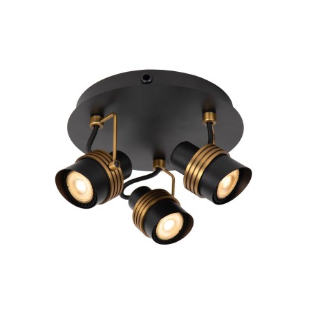 Lucide 34944/13/30 TUNDRAN - Reflektor sufitowy - 21 cm - 3xGU10 - Czarny