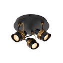 Lucide 34944/13/30 TUNDRAN - Reflektor sufitowy - 21 cm - 3xGU10 - Czarny