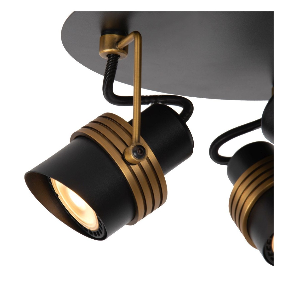 Lucide 34944/13/30 TUNDRAN - Reflektor sufitowy - 21 cm - 3xGU10 - Czarny