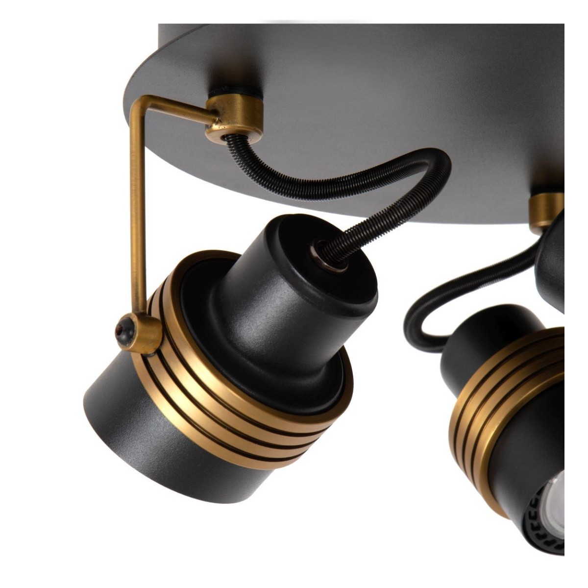 Lucide 34944/13/30 TUNDRAN - Reflektor sufitowy - 21 cm - 3xGU10 - Czarny