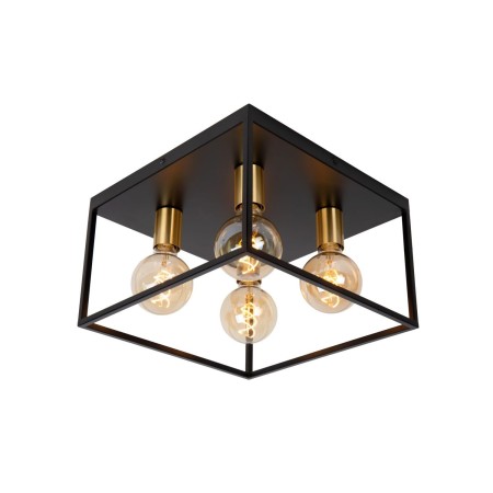 Lucide 00124/14/30 RUBEN - Lampa sufitowa wpuszczana - 4xE27 - Czarny
