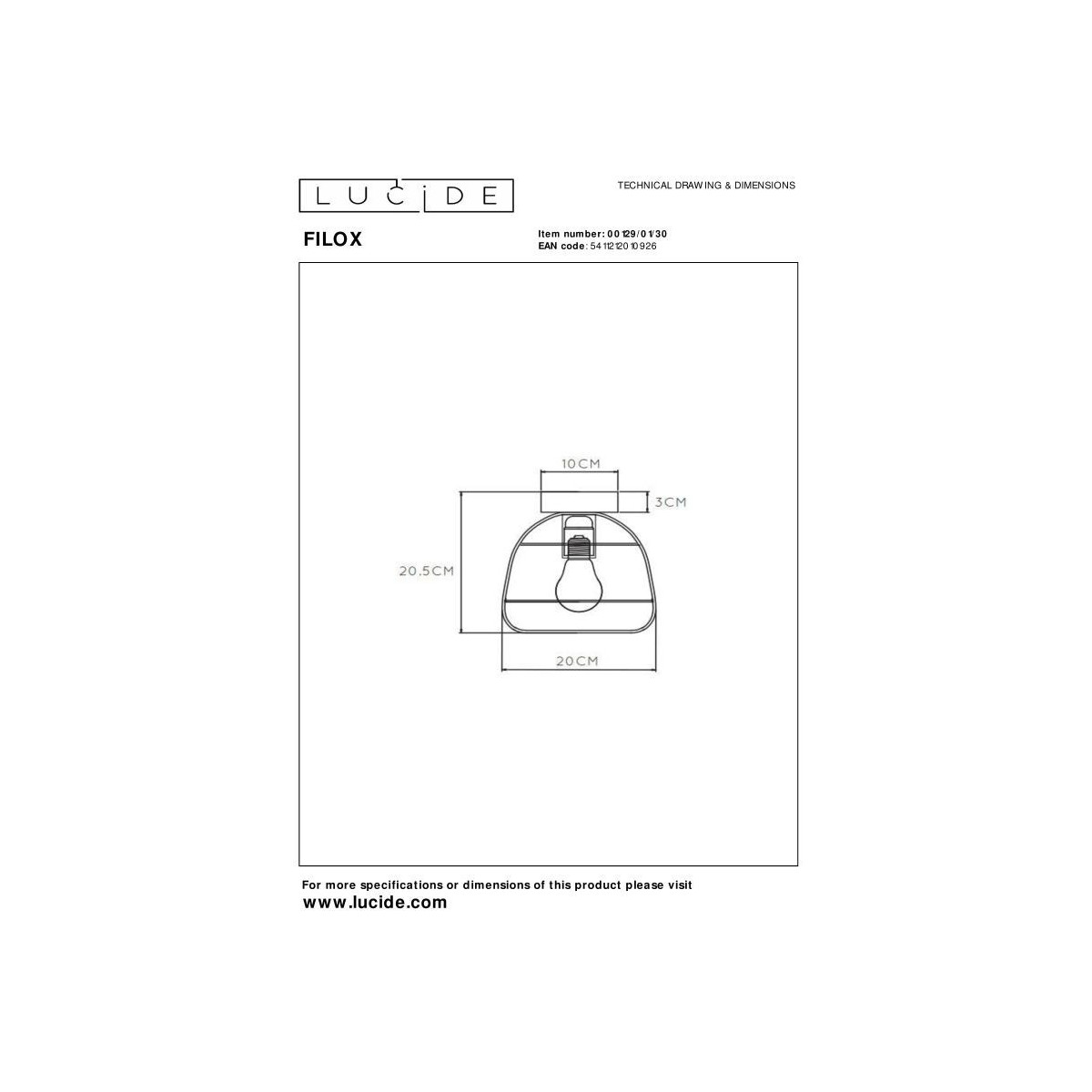 Nowoczesna lampa sufitowa FILOX 00129/01/30