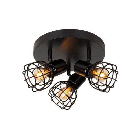 Lucide 00929/13/30 FILOX - Reflektor sufitowy - 25 cm - 3xE14 - Czarny