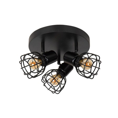 Lucide 00929/13/30 FILOX - Reflektor sufitowy - 25 cm - 3xE14 - Czarny