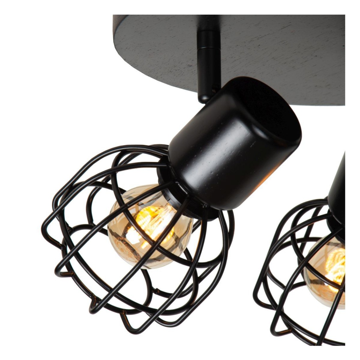 Lucide 00929/13/30 FILOX - Reflektor sufitowy - 25 cm - 3xE14 - Czarny