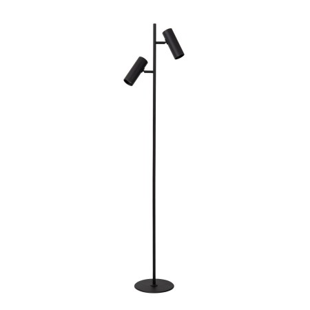 Lucide 09739/02/30 CLUBS - Lampa podłogowa - 2xGU10 - Czarna
